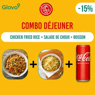 COMBO dej:  Chicken Fried Rice + Salade de choux + boisson