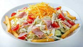 Salata cu cartofi pai