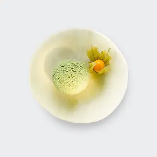Helado de té verde