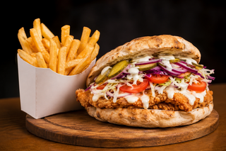 Doner cu snitel + cartofi