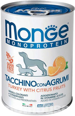 Monge Dog Monoprotein індичка з апельсином 400 г