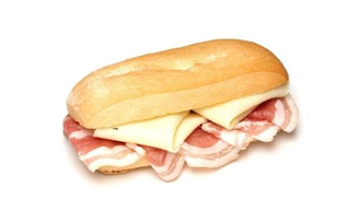 Panino con pancetta, carciofi e scamorza