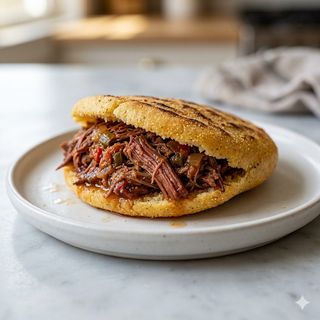 Arepa De Carne Mechada