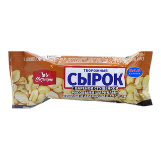 Պանրիկ խտացրած կաթով,բրնձի գնդիկներով,իրիսով և գետնանուշով«Свитлогорье