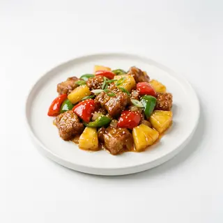 Carne di maiale saltata agrodolce
