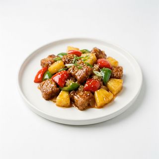 Carne di maiale saltata agrodolce