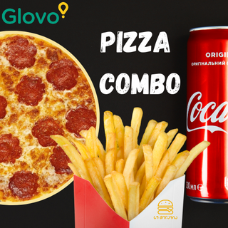 პიცა პეპერონი + ფრი + 2 კოკა-კოლა