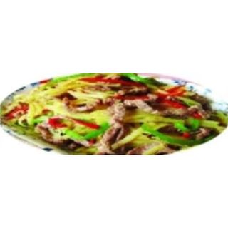 Patatas En Tiras Con Ternera Picante