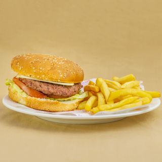 Cheese Burger+frites