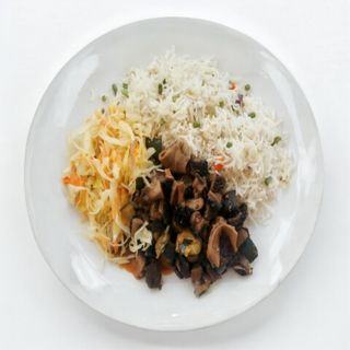 Matumbo Dry Fry And Vegetable Rice