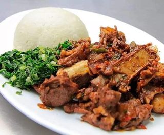 Goat Wet Fry With Ugali