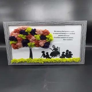 Tablou cu licheni pentru doamna Profesoara - 20x30