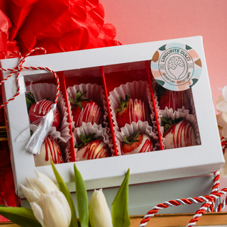 Martisor capsuni glazurate (8 buc)