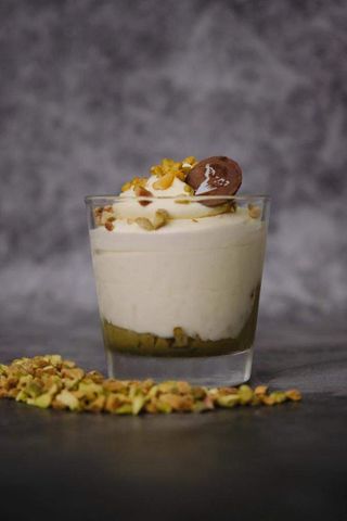 Semifreddo alla crema con cremino di pistacchio