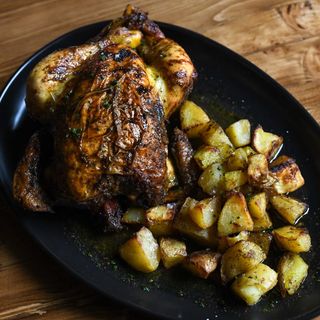 Pollo "de la terra" a la brasa -