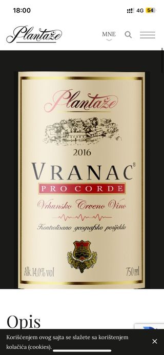 Vranac Procorde  0,75l