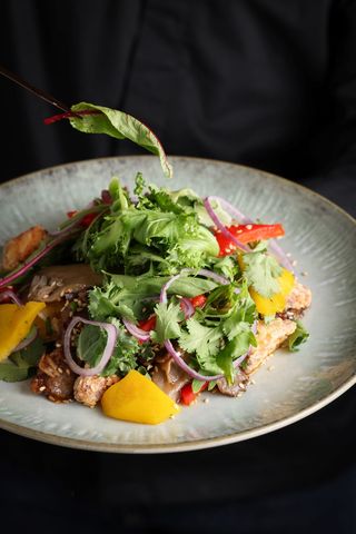 Խրթխրթան դդմիկով և հորթի մսով