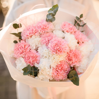 Duo bukiet ( goździk i eukaliptus)