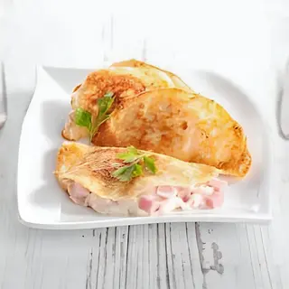 Crêpes Fourrées Au Jambon Fromage