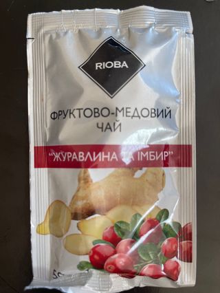 Фруктово- медовий чай Журавлина та імбир 50 г