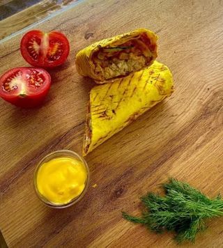Говяжий донер с сыром в сырном лаваше