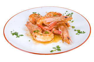 52.Скариди на тиган с бренди и зехтин ЕВО (5бр)