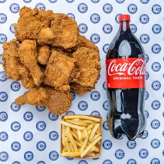 18-piece chicken combo with large fries & soda