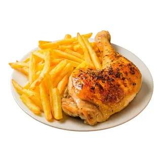 Muslo de pollo a la leña