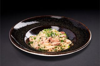 Паста Ал Боскайоло с борови манатарки и шарено месо