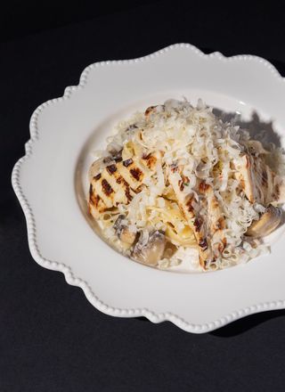 fettuccine with chiken and mushrhrooms 