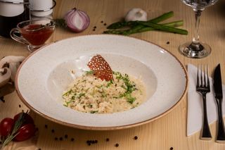 Risotto con pollo e funghi