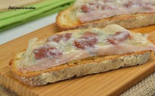 Bruschetta pancetta e pecorino locale - 2 pezzi