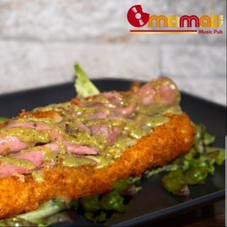 Crocchettone ripieno mortadella e pistacchio