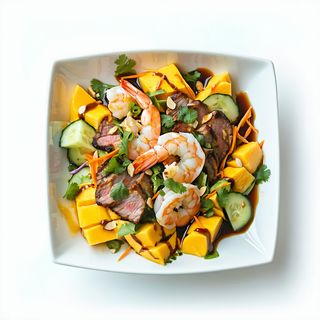 6 Ensalada Vietnamita De Mango Con Cerdo Y Gambas