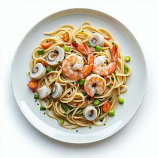158. Spaghetti di soia ai frutti di mare