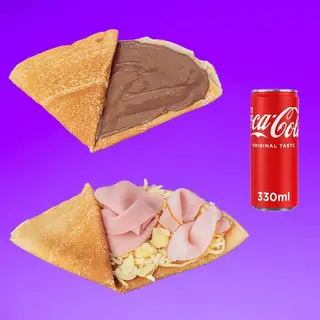 Slatka palačinka + Slana palačinka + Coca-Cola