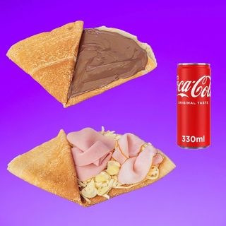 Slatka palačinka + Slana palačinka + Coca-Cola