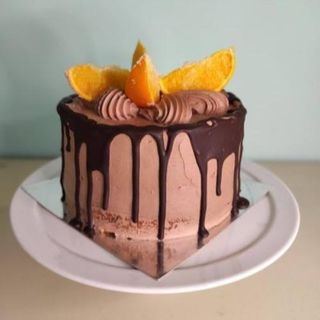 Porción De Tarta De Naranja Choco