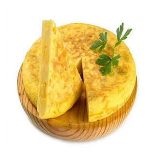 Tortilla trufada con cebolla pochada