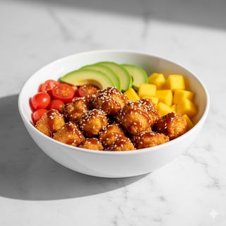 Crispy chicken poke bowl