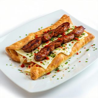 "Nou" Langos cu Felii Carnati Picant