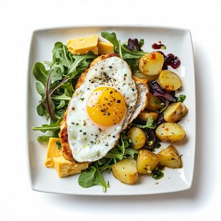 107. Plato Combinado Con Pechuga Rellena