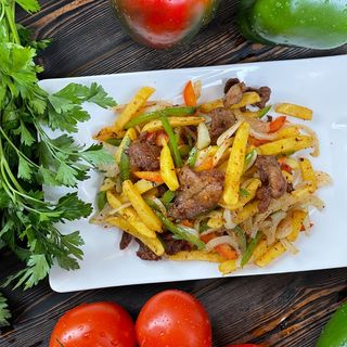 Фри с мясом 