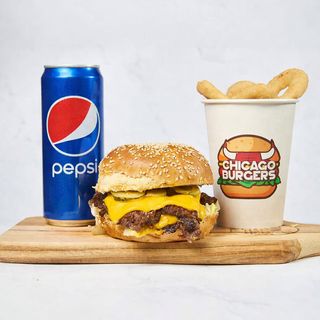 Chicago Truffle Double + Onion rings + Pepsi  330ml