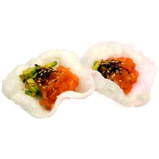 125. Pa De Gambes Amb Salmó I Alvocat Amb Salsa Anguila (2 Uds.)