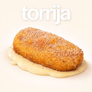 Torrija con crema inglesa