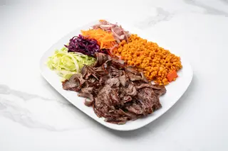 Talerz kebab z mięsem wołowo-baranim XL - 200g