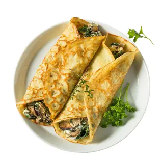 Crêpe Champignons Épinard