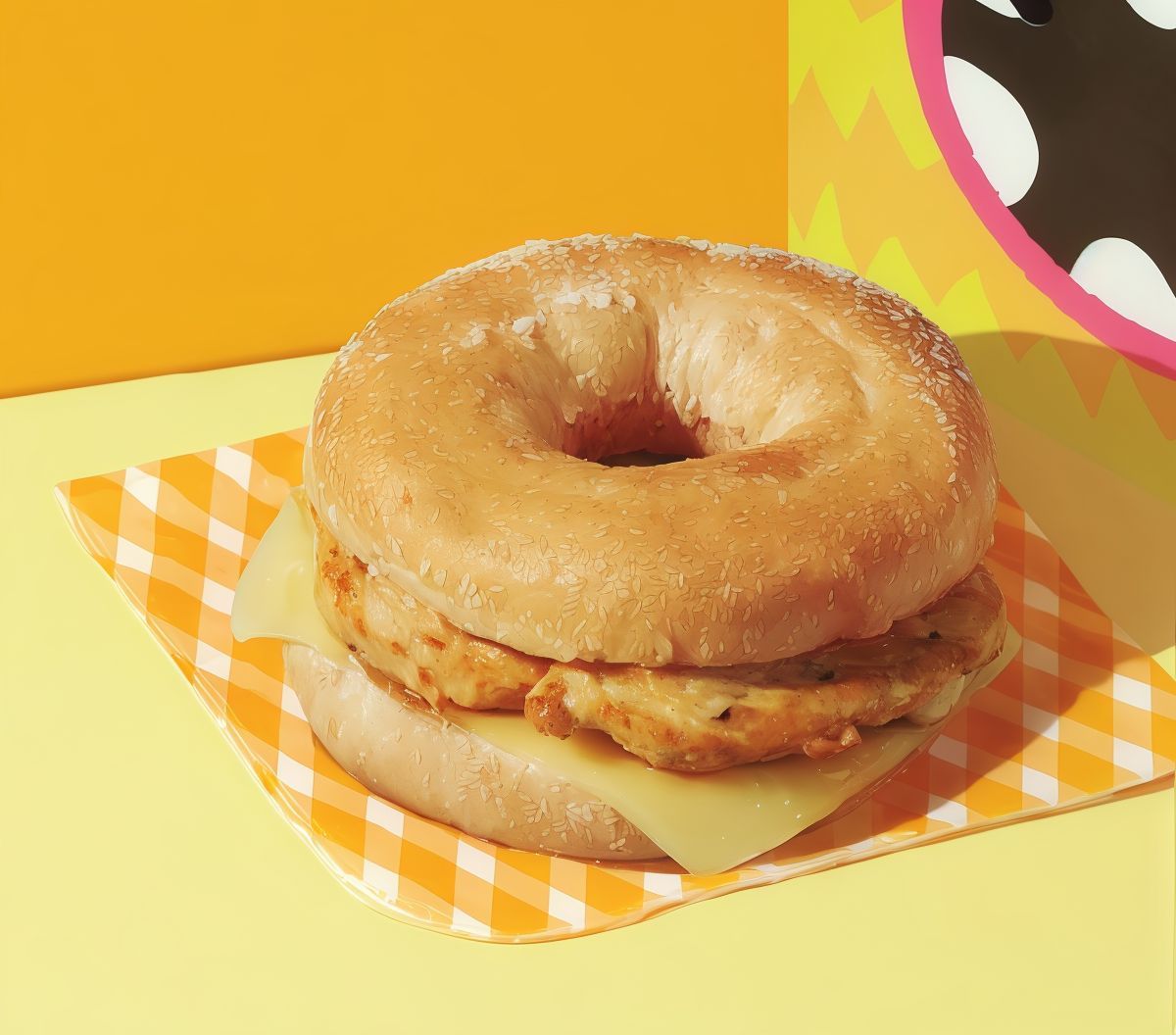 Menú Infantil Bagel de Pollo y Queso