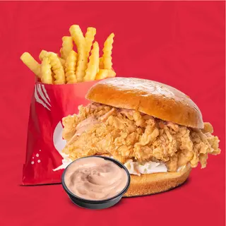 Meniu Burger de Pui Picant